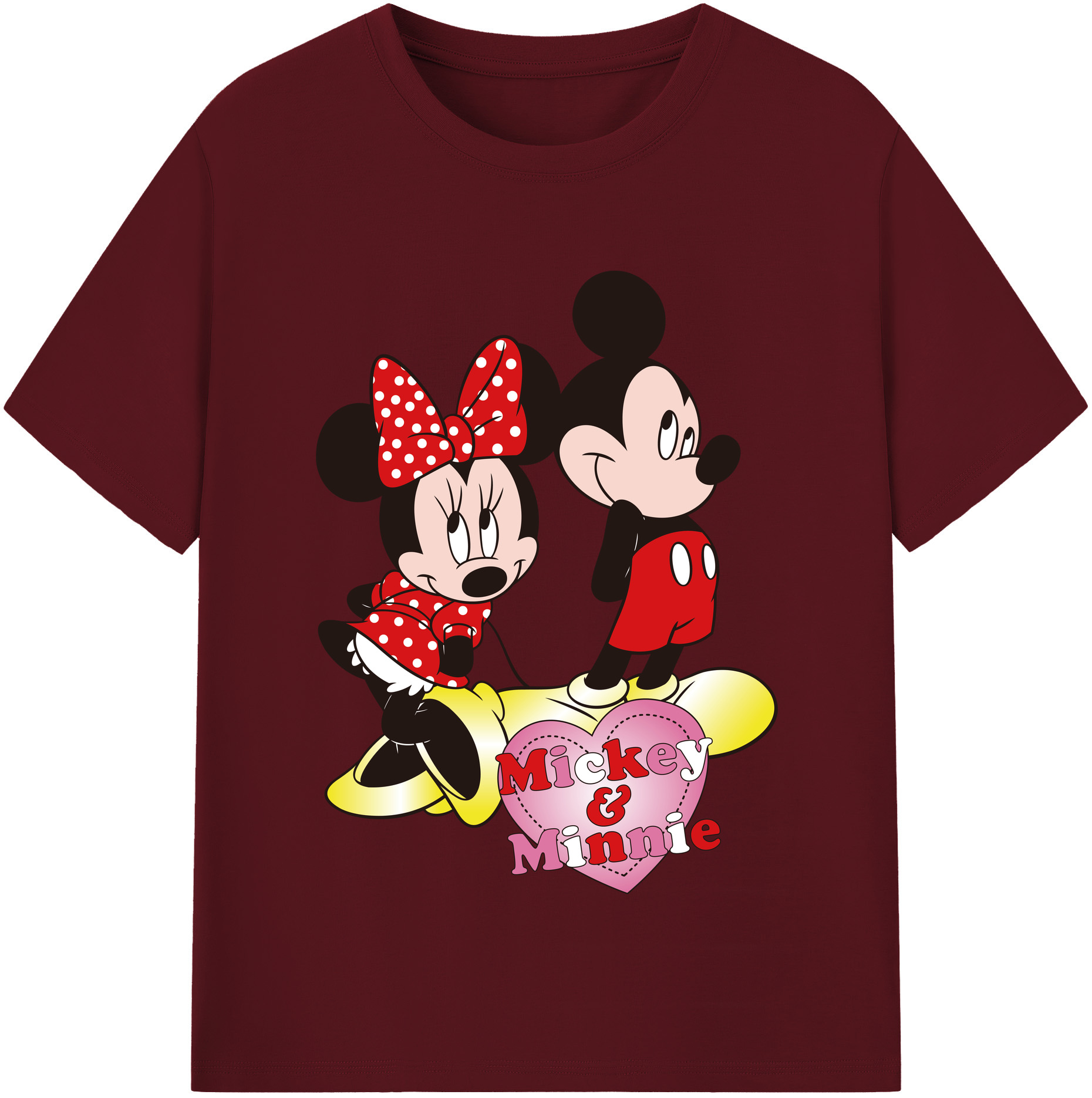 （画像用） ミッキーマウス Mickey Mouse 綿100％半袖Tシャツ（フロントプリント）